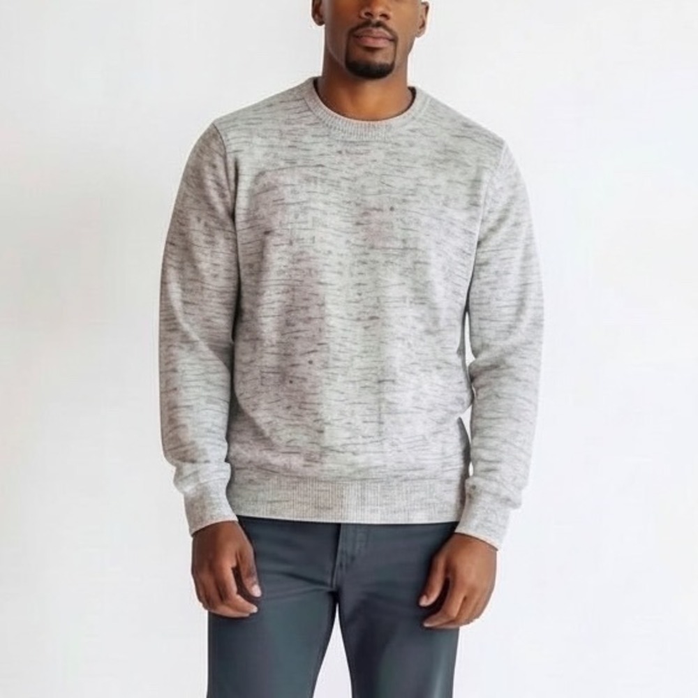 Todd Snyder | Crewneck Sweater Size Medium Heather Grey 100% Cotton Knit